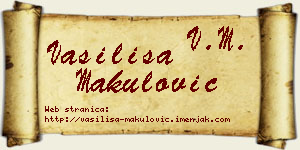 Vasilisa Makulović vizit kartica